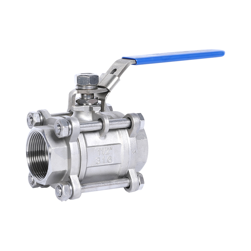Válvula de bola de acero inoxidable de 3 piezas